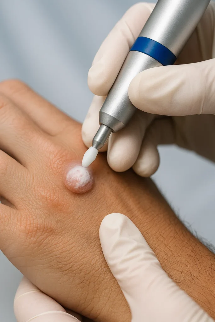 example of wart removal Merton using cryopen