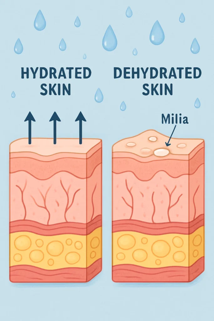 The importance of hydration and milia production Merton