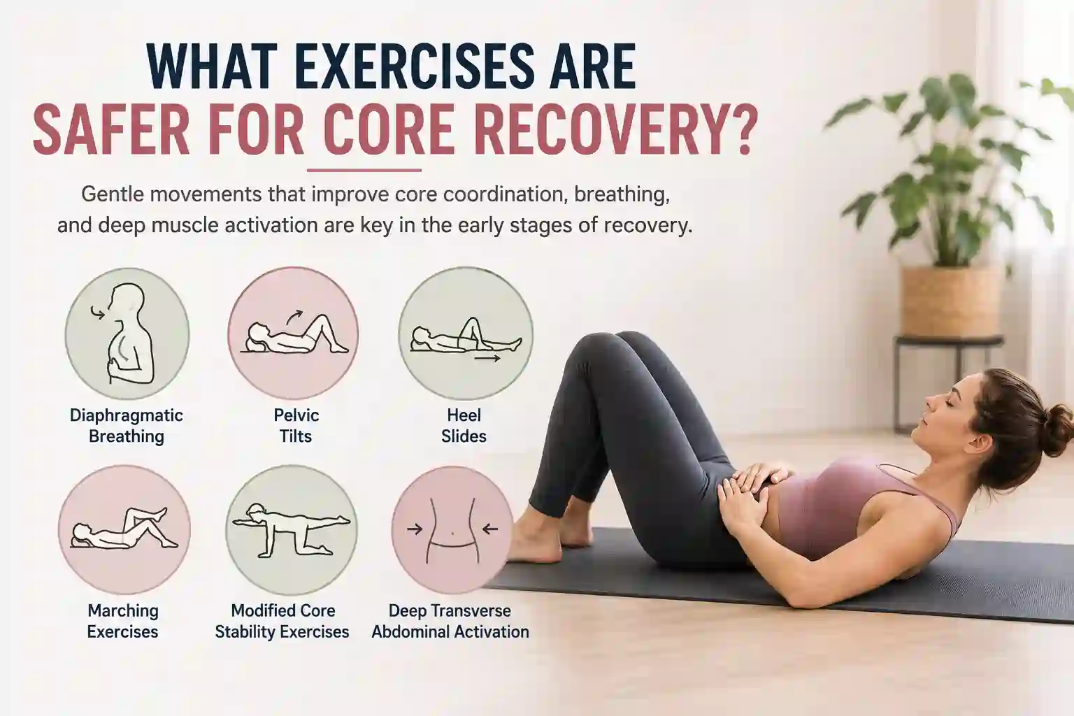 Which exercises may help diastasis recti Merton?